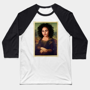 Mona Lisa Turtle Baseball T-Shirt